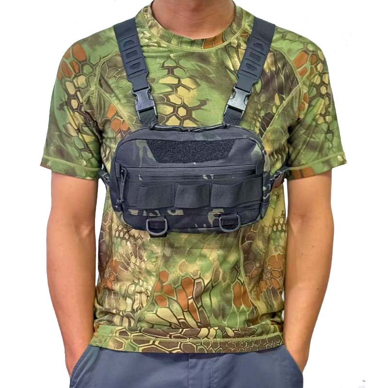 Fishing Equipment Essentials - Tas Dada Taktis Pria, Rompi Multi-Fungsi